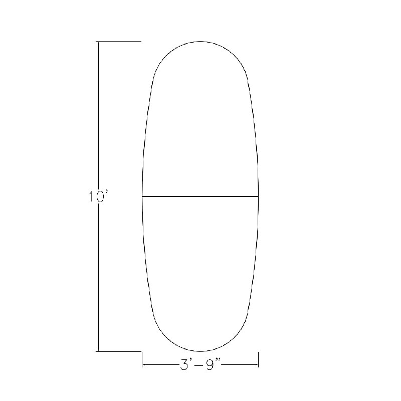 Table de conférence bateau ovale avec bases en T en métal, Cyprès blanc, L 120 po x l 48 po