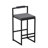 Modern Velvet Upholstered Counter Height Bar Stools With Footrest & Back(Set Of 2)-314884139-314884136