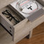 Table de chevet compacte avec tiroir et tablette ouverte pour la chambre à coucher ou le salon-1155612449