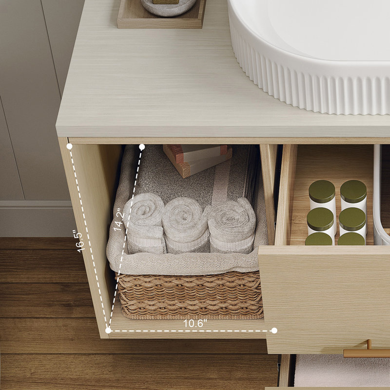 Meuble-lavabo mural moderne 39,3 pi