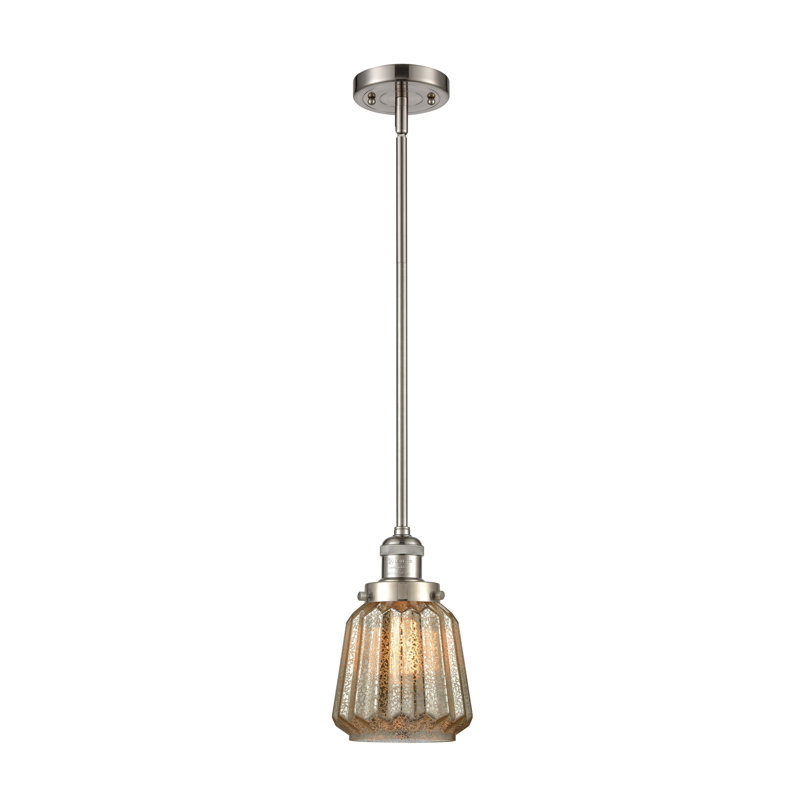 Vinson 1 - Light Single Pendant, Brushed Satin Nickel, Mercury