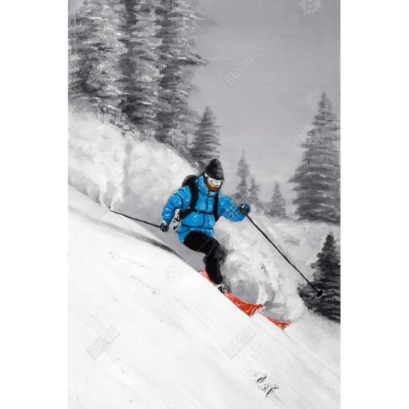 " Man Skiing In Mountain "