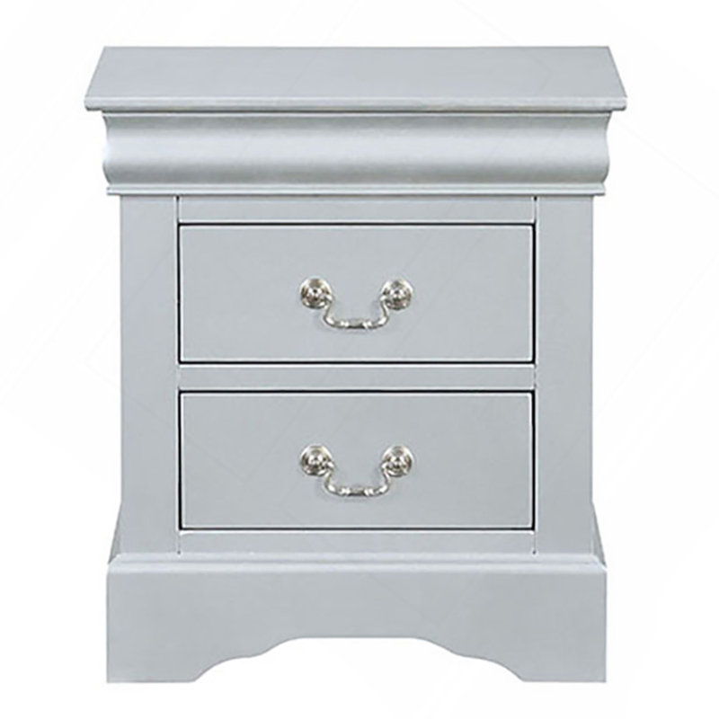 Table de chevet 2 tiroirs Platinum