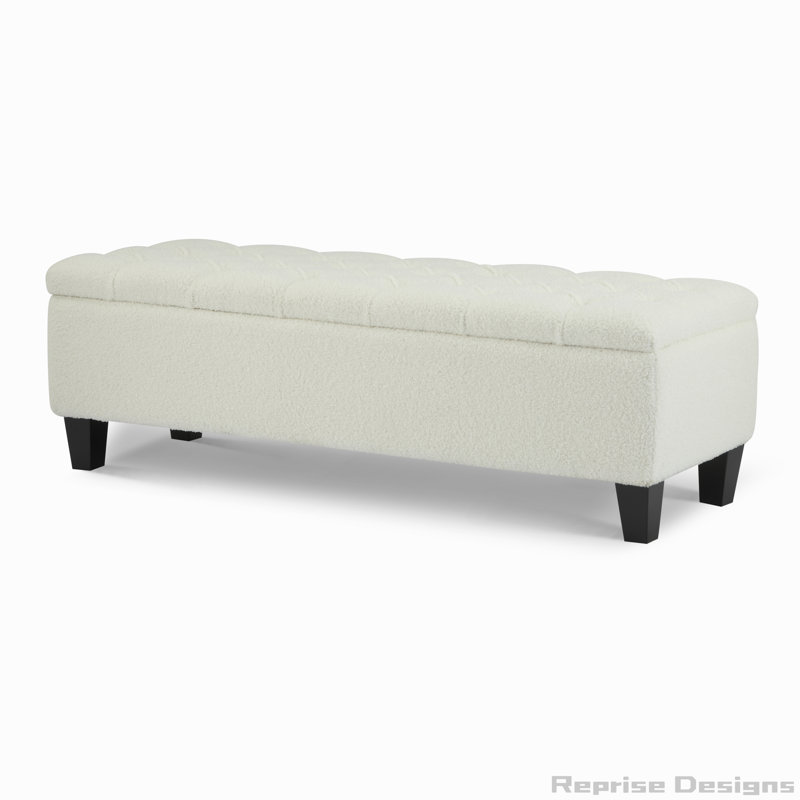 Banc avec repose-pieds Boucle, Beige
