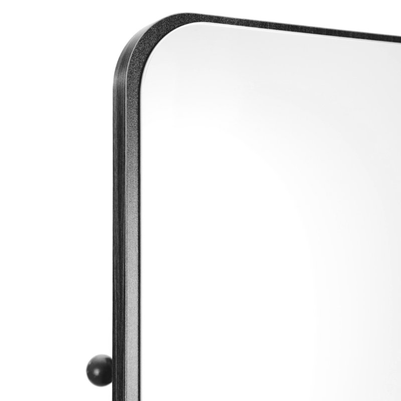Square Floor Mirror, Black