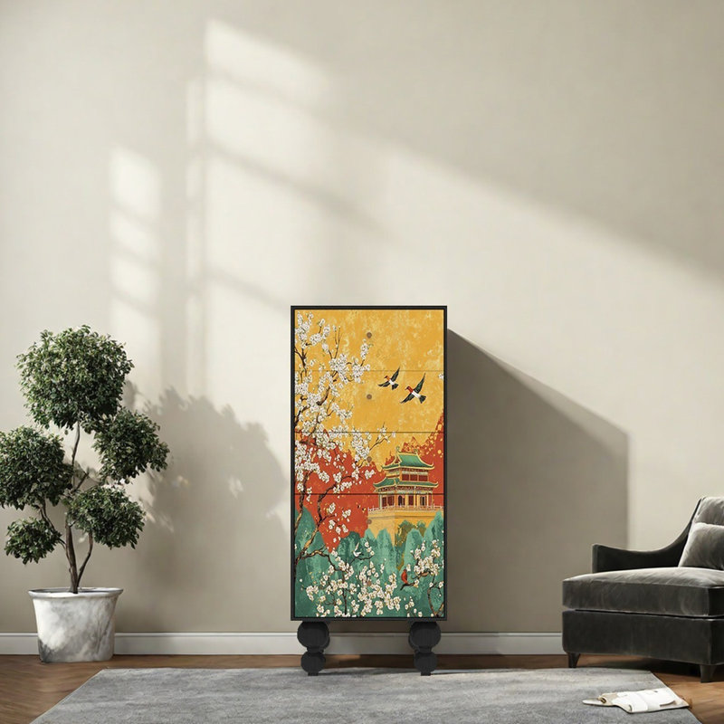 Multi-functional living room drawers decor cabinet