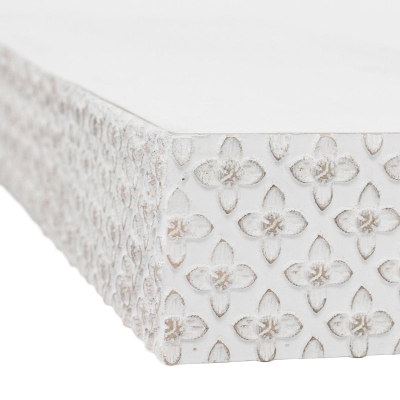 Bucholz Floating Shelf, White, 3" H x 24.25" W x 8.25" D