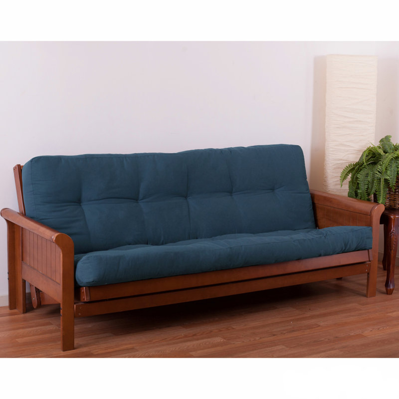 6'' Futon  Mattress, Indigo, Queen