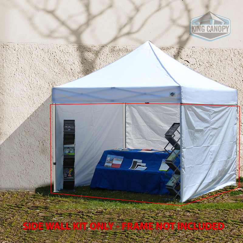 White Waterproof Outdoor Canopy Side Wall Kit, 10x10, 4-Pack