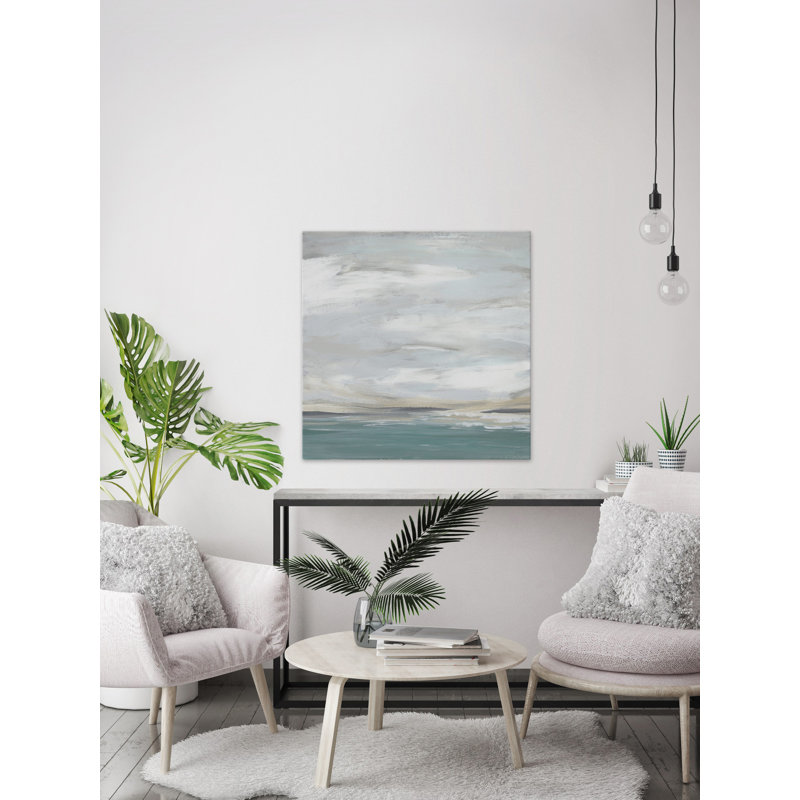 Seafoam Vista III - Wrapped Canvas Painting, 30 cm H x 30 cm W x 4 cm D