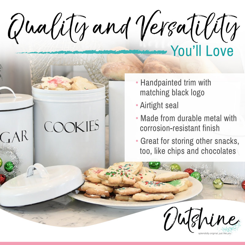 Contenant à biscuits Outshine, Blanc