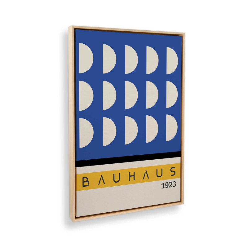 "Bauhaus bleu et jaune", H 18,75 po x l 12,75 po, Érable américain