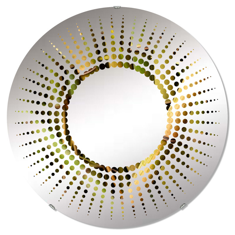 Martini Glass Mystery Wall Mirror, Drinkware Green Traditional - Martini Glass Mystery III, 32" x 32"