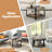 34.5'' Rubber Wood Center Table w/Spacious Tabletop & Storage Shelf Modern