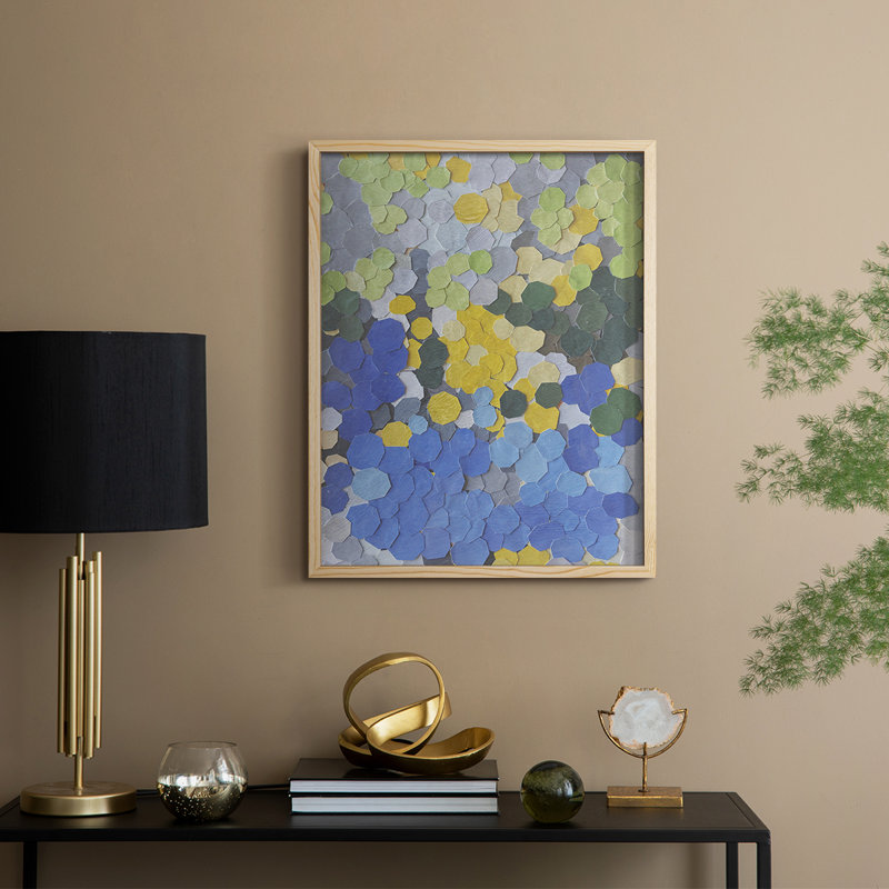 «Lake Como Garden», reproduction encadrée en bois massif, Naturel, H 11 po x l 9 po