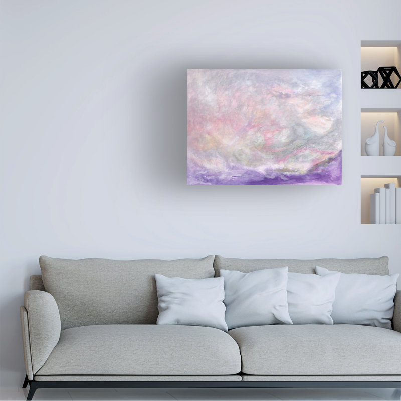 «Beant Clouds and Violet Sea On Canvas» par Ellen Kossoff, reproduction, H 18 po x l 24 po x P 2 po