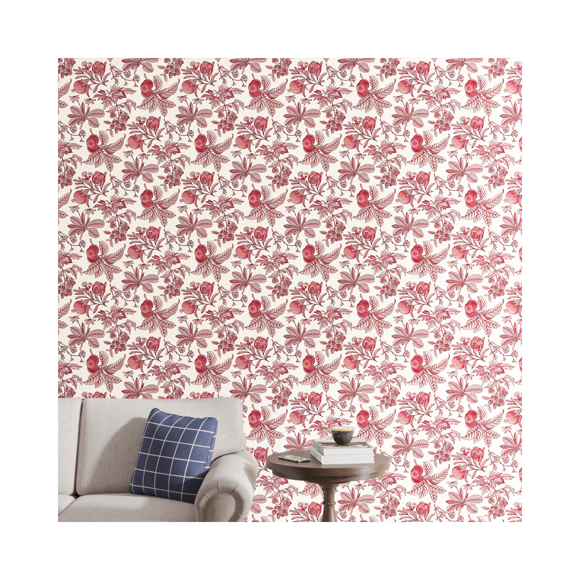 Lucier Fruit Wallpaper, Red