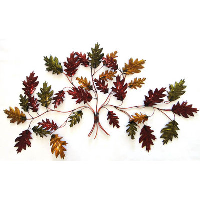 Autumn Handmade Trees And Nature Wall Decor on Metal
