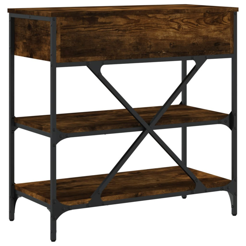 Regnier Console Table, 75cm L x 34.5cm W x 75cm H, Smoked Oak