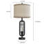 Lampe de bureau industrielle en métal noir 27,25 po avec port USB et Intissar, pour les pièces, les couloirs et les bureaux