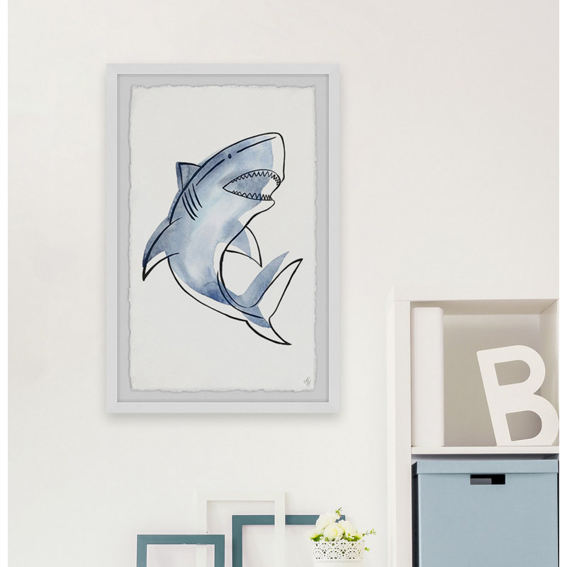 Chumley «Shark's T dents», reproduction encadrée, H 12 po x l 8 po x P 1,5 po