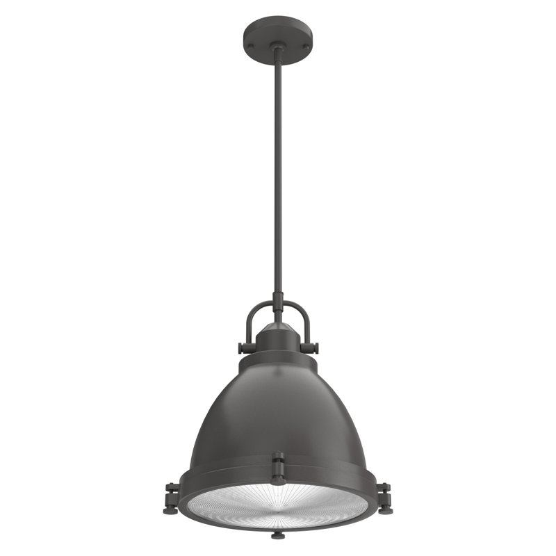 Farmhouse Noble Bronze 14" LED Glass Bowl Pendant Light