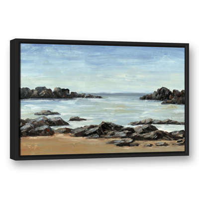 « rocky beach landscape », reproduction de peinture à l’acrylique sur toile