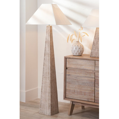 Arcelia 125cm Brown Column Floor Lamp