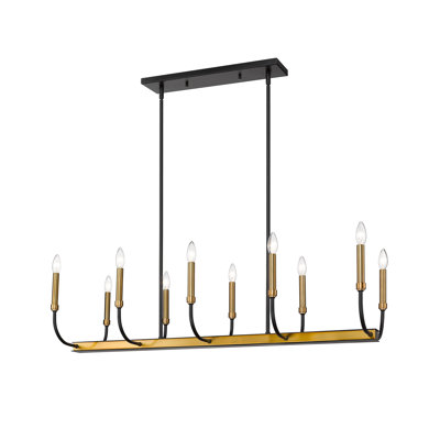 Suspension linéaire 10 lumières grappe Engen
