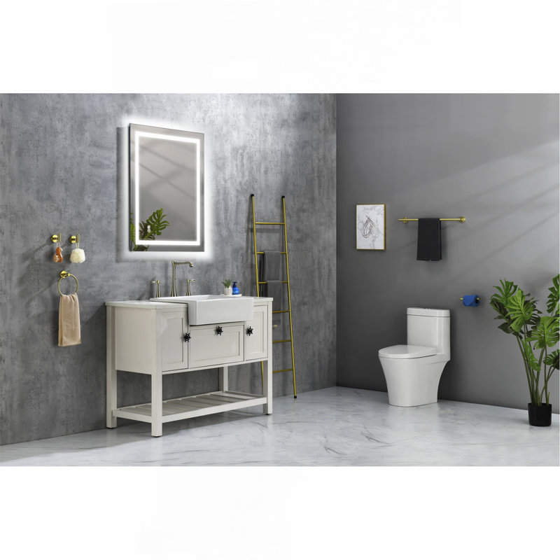 Miroir mural de salle de bain à DEL avec fonction antibuée et gradateur