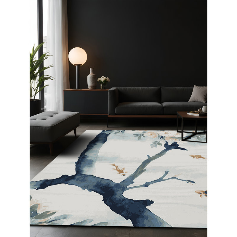 Tapis gris soyeux et moelleux, Carré 3 pi