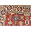 Tapis rouge / beige en laine noué à la main de conception unique 11 pi 8 po x 16 pi 2 po