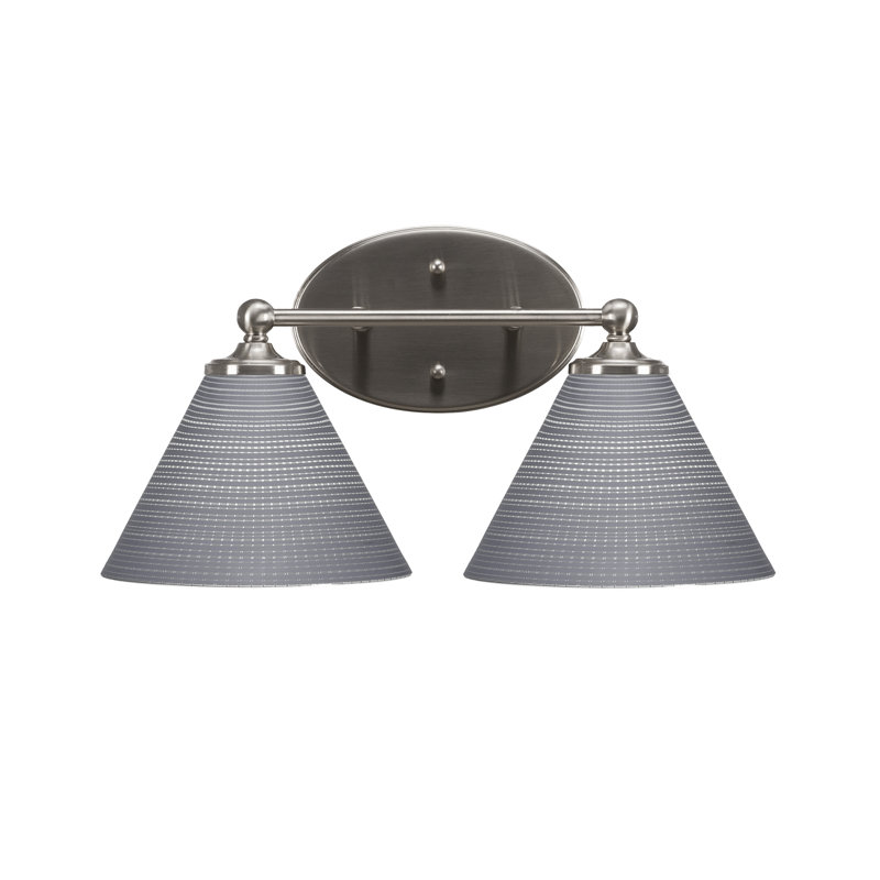 Barre d'éclairage de salle de bain Aitkens, Nickel brossé, 2