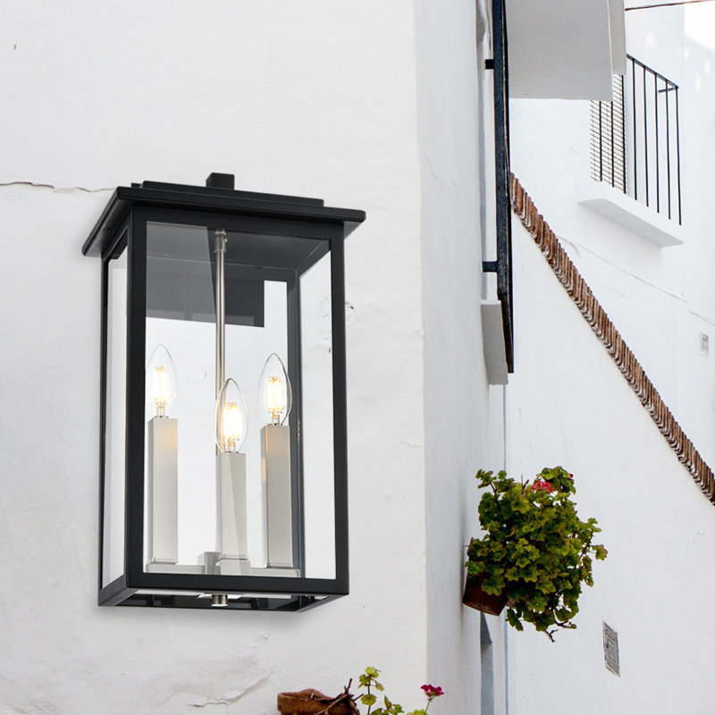 Dicksonville Wall Light, Matte Black/Brushed Nickel