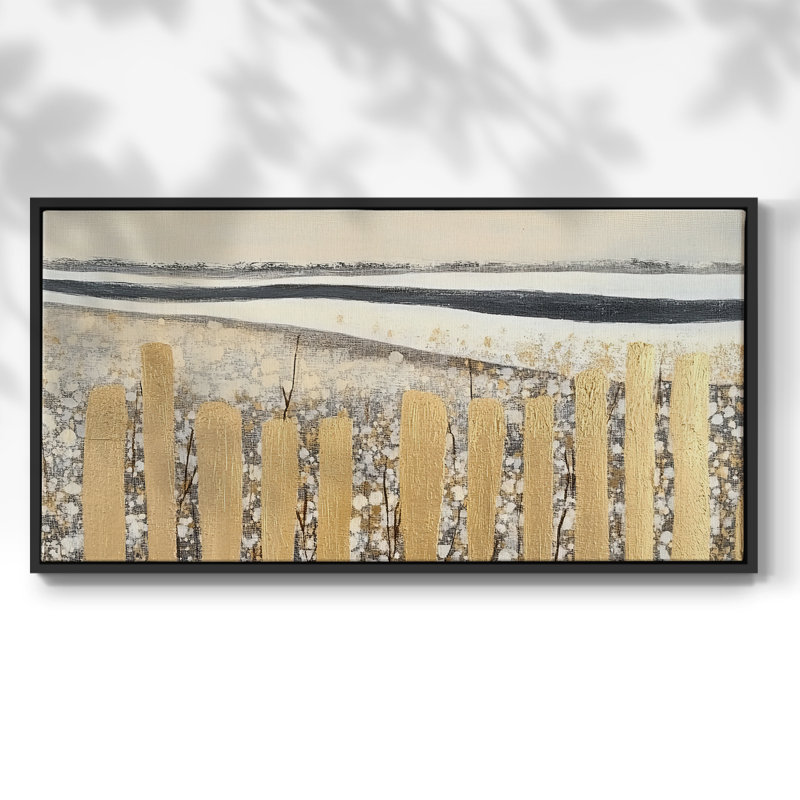 Série abstraite-DLIX- Toile tendue avec châssis tendue - Prêt à accrocher, Noir, H 21 po x l 41 po