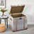 Small Silver Simple Distressed Retro Accent Trunk