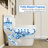 Elongated 17.5" Standard Height One-Piece Toilet Siphonic Flush One-Piece Dual-Flush Toilet (Seat Included)-125361179-125361177
