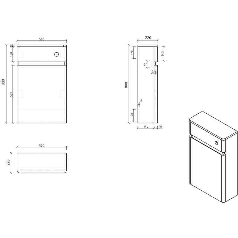 Under Sink Cabinet, White