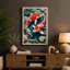 Koi In Circles Japandi - Print-136732416-136732411