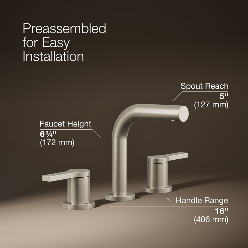 Robinet de lavabo pour salle de bain Elate 1,2 GPM, Nickel brossé