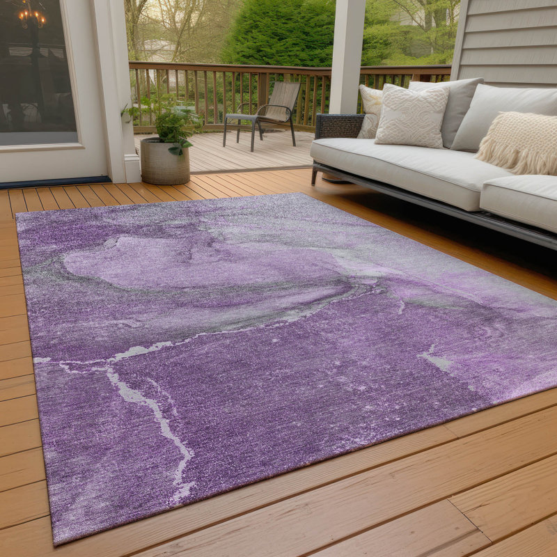 Tapis intérieur / extérieur Behice avec envers antidérapant, Rectangle 3 pi x 5 pi