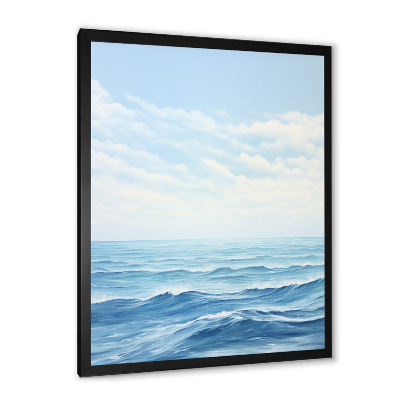 Océan Infinity Dreamscape II sur toile, Cadre simple noir, H 20 po x l 12 po x P 1 po