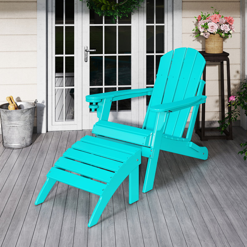 Repose-pieds d'extérieur Anayelly, Turquoise