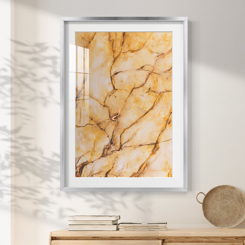 Yellow Marble I -Framed Print