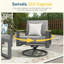 Chaises de patio pivotantes en aluminium toutes saisons avec coussins