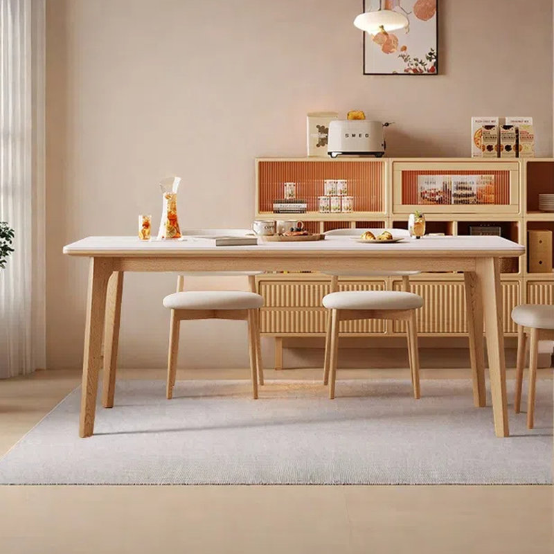 Simple rectangular dining table for home use, 29.53"H x 70.87"L x 35.43"W
