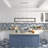 Perea 8 - Light Kitchen Island Steel Rectangle Dimmable Pendant-1417204059