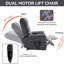 Fauteuil inclinable à deux moteurs avec position infinie et levage électrique jusqu'à 350 lb avec télécommande, massage thermique et mécanisme de mouvement robuste-519032313