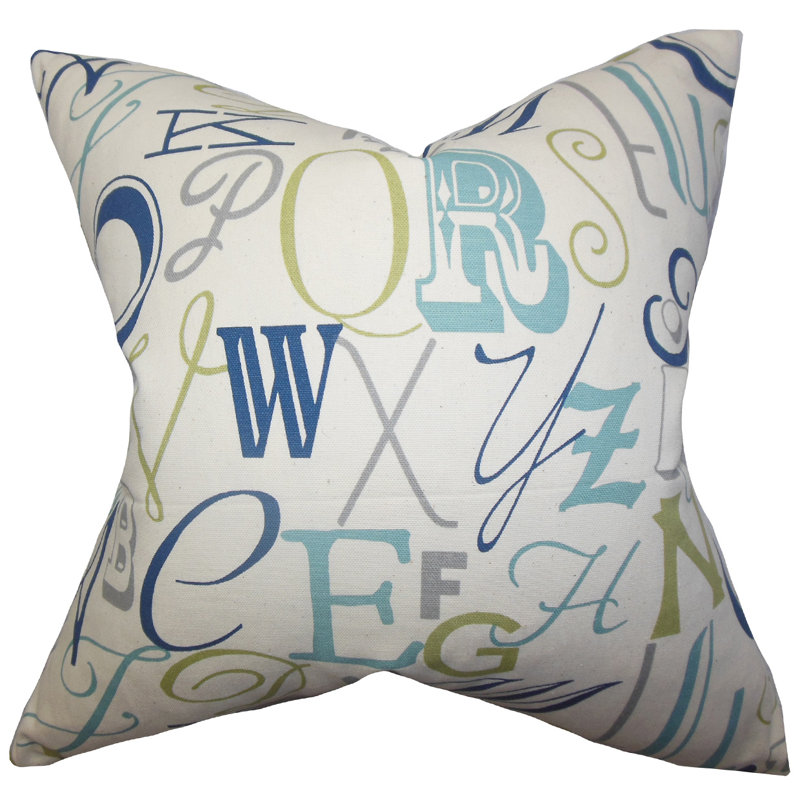 Scyler Feather Reversible Throw Pillow, Blue