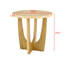 Table de bout ronde de 25 po, table d'appoint en bois, table de chevet pour le salon, salle de réception (couleur chêne)